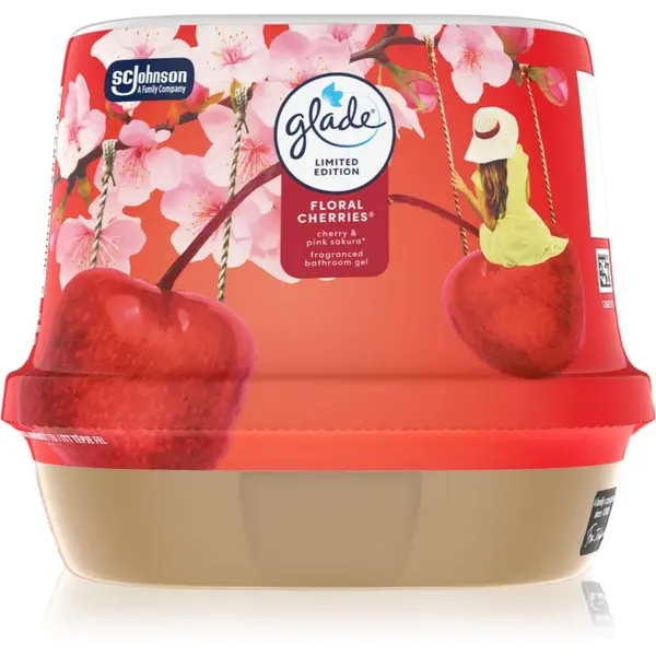 Glade GLADE Floral Cherries dišeči gel za v kopalnico 180 g