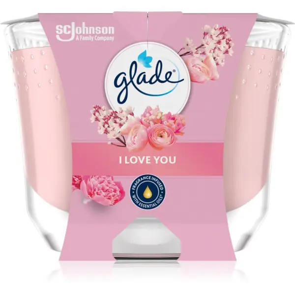 Glade GLADE I Love You dišeča sveča 204 g