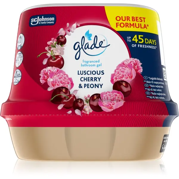 Glade GLADE Luscious Cherry & Peony dišeči gel za v kopalnico 180 g