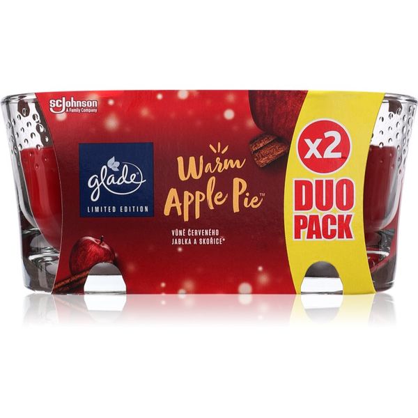 Glade GLADE Warm Apple Pie dišeča sveča DUO paket 2x112 g