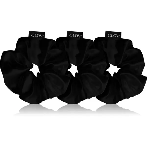 GLOV GLOV Satin Scrunchies S/M/L elastike za lase Black 3 kos