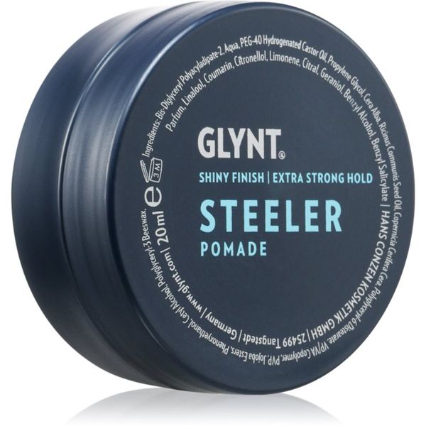 Glynt Glynt Steeler Pomade pomada za lase na vodni osnovi z ekstra močnim utrjevanjem 20 ml