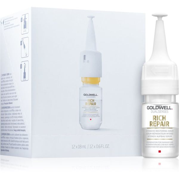 Goldwell Goldwell Dualsenses Rich Repair intenzivni obnovitveni serum za suhe in poškodovane lase 12 x 18 ml