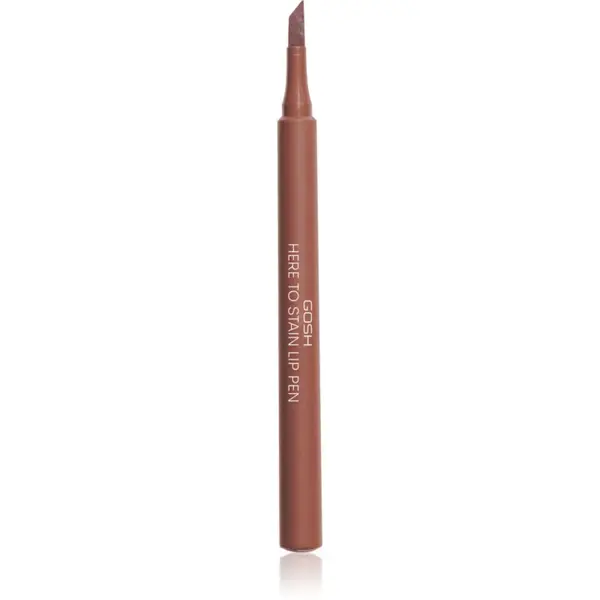 GOSH COPENHAGEN GOSH COPENHAGEN Here To Stain Lip Pen flomaster za ustnice za dolgoobstojen učinek odtenek 006 Coffee Stain 1 ml