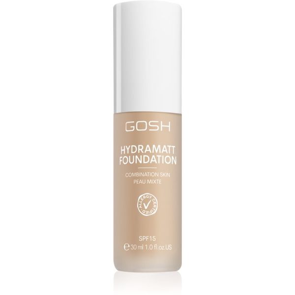 Gosh Gosh Hydramatt lahki vlažilni tekoči puder z mat učinkom odtenek 010N Light Dark 30 ml