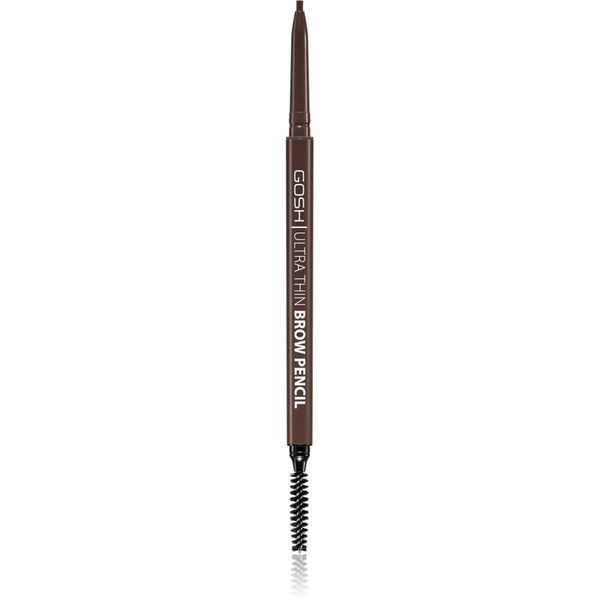 Gosh Gosh Ultra Thin natančni svinčnik za obrvi s krtačko odtenek 003 Dark Brown 0,35 g