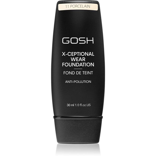 Gosh Gosh X-ceptional dolgoobstojen tekoči puder odtenek 11 Porcelain 30 ml