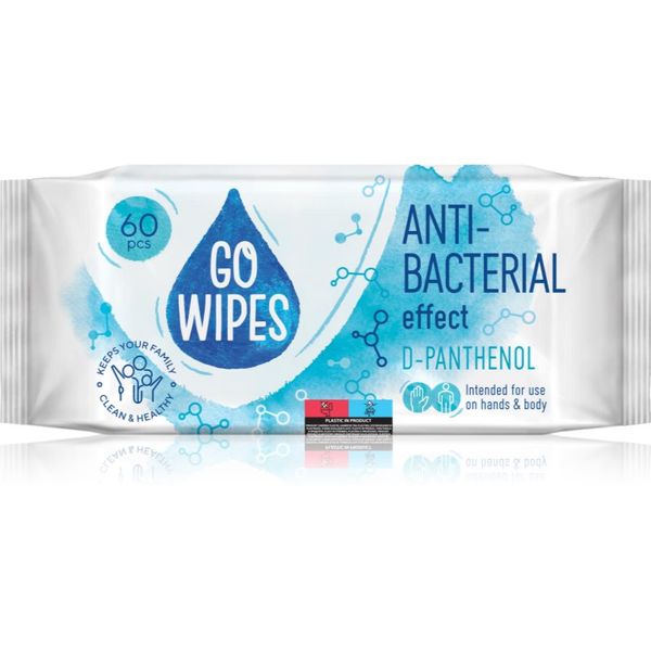 GoWipes GoWipes Anti-Bacterial Effect D-Panthenol vlažni čistilni robčki za roke in telo 60 kos