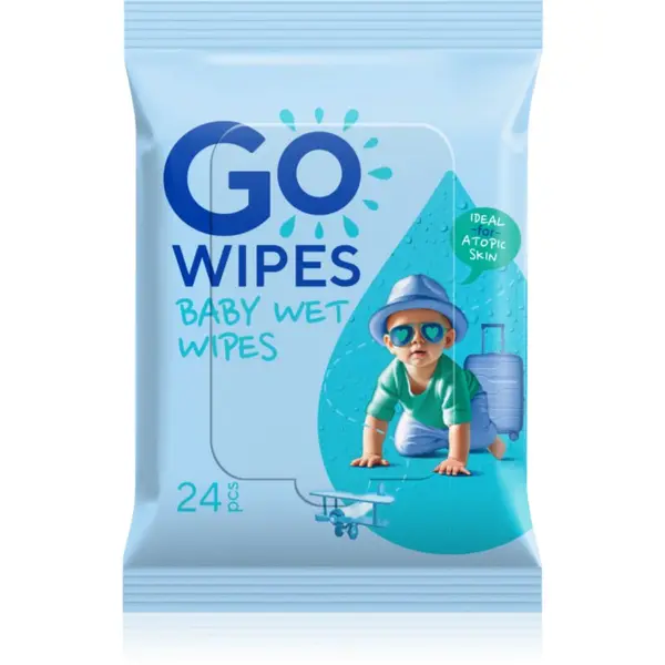 GoWipes GoWipes Baby Wet Wipes otroški nežni vlažni robčki za zelo občutljivo suho in atopično kožo 24 kos
