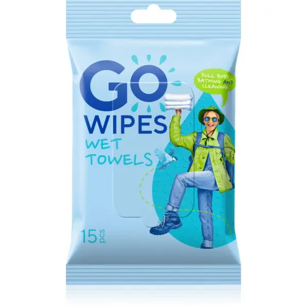 GoWipes GoWipes Wet Towels osvežujoče vlažne brisačke 26x20 cm 15 kos