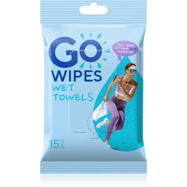 GoWipes GoWipes Wet Towels osvežujoče vlažne brisačke 26x20 cm 15 kos
