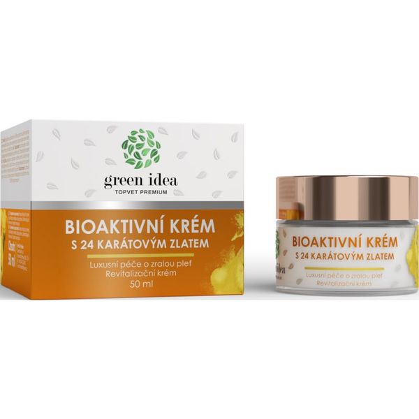 Green Idea Green Idea Topvet Premium Bioaktivní krém s 24 karátovým zlatem razkošna nega za zrelo kožo 50 ml