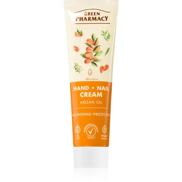 Green Pharmacy Green Pharmacy Argan Hand Cream hranilna zaščitna krema za roke in nohte 100 ml