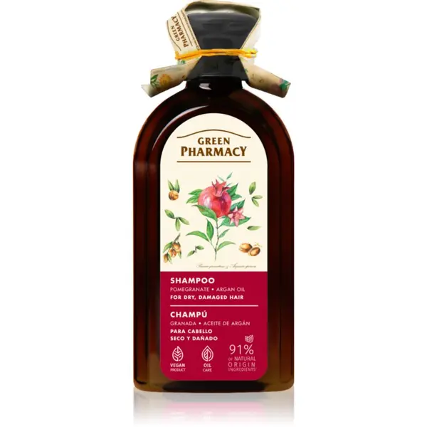 Green Pharmacy Green Pharmacy Argan Oil & Pomegranate Shampoo šampon za suhe in poškodovane lase z arganovim oljem 350 ml