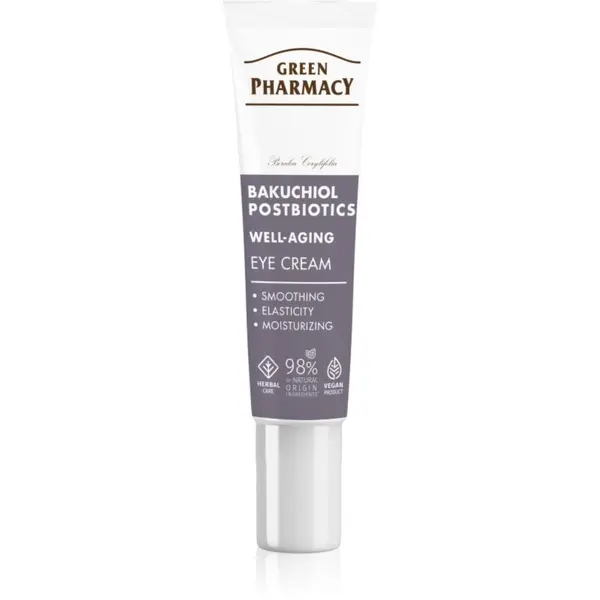 Green Pharmacy Green Pharmacy Bakuchiol & Postbiotics Eye Cream krema za predel okoli oči proti znakom staranja 15 ml