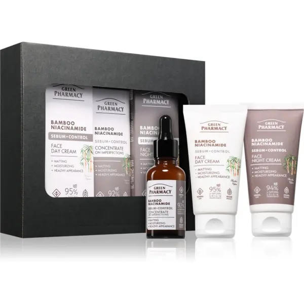 Green Pharmacy Green Pharmacy Bamboo & Niacinamide Set darilni set za popolno polt