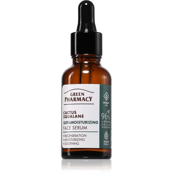 Green Pharmacy Green Pharmacy Cactus & Squalane Face Serum intenzivno vlažilni serum 30 ml