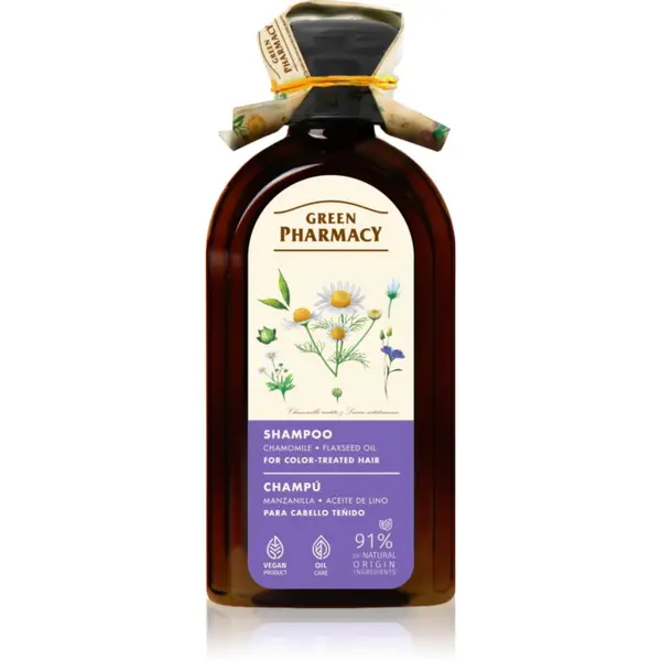 Green Pharmacy Green Pharmacy Chamomile & Linseed Oil Shampoo negovalni šampon za barvane lase 350 ml