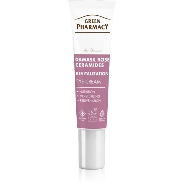Green Pharmacy Green Pharmacy Damask Rose & Ceramides Eye Cream revitalizacijska krema za predel okoli oči 15 ml