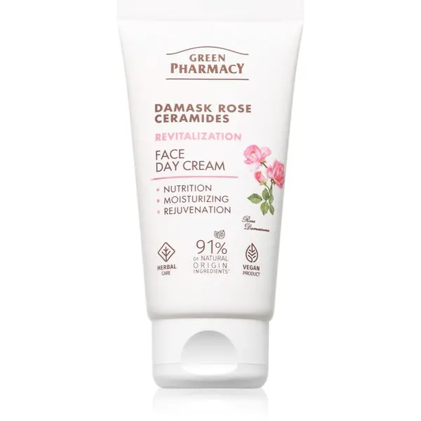 Green Pharmacy Green Pharmacy Damask Rose & Ceramides Face Cream dnevna krema za obraz za intenzivno prehrano kože 50 ml