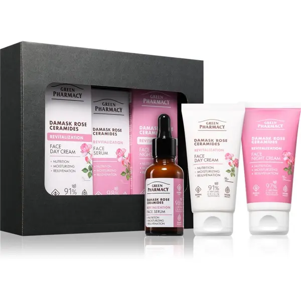 Green Pharmacy Green Pharmacy Damask Rose & Ceramides Set darilni set za popolno polt