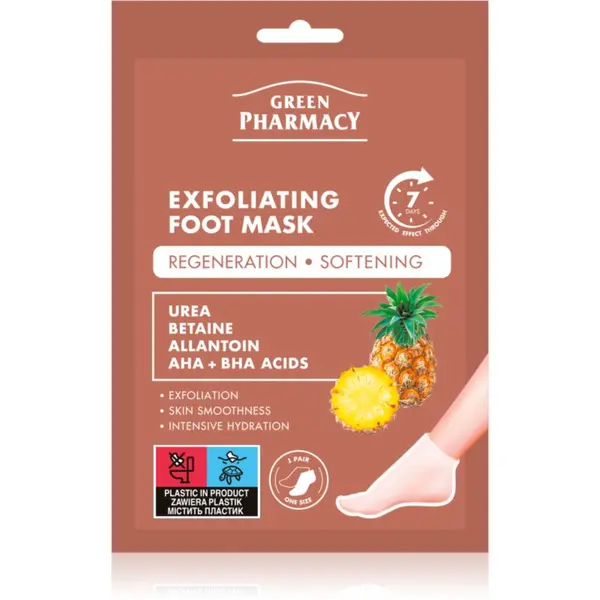 Green Pharmacy Green Pharmacy Foot Care Exfoliating Foot Mask regeneracijska maska za noge in nohte 2x20 ml