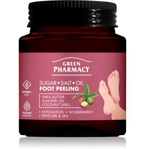 Green Pharmacy Green Pharmacy Foot Care Regenerating Sugar-Salt Oil Foot Peeling eksfoliacijski piling za noge 300 ml
