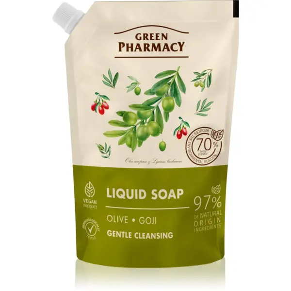 Green Pharmacy Green Pharmacy Olive & Goji Berry Liquid Soap tekoče milo nadomestno polnilo 460 ml