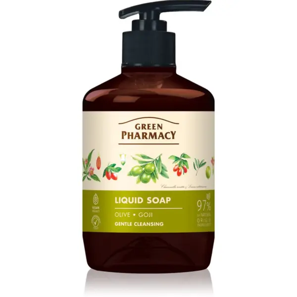 Green Pharmacy Green Pharmacy Olive & Goji Berry Liquid Soap tekoče milo za roke z dozirno črpalko 460 ml