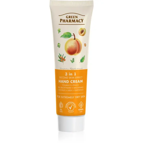 Green Pharmacy Green Pharmacy Peach krema za roke in nohte za suho kožo 100 ml