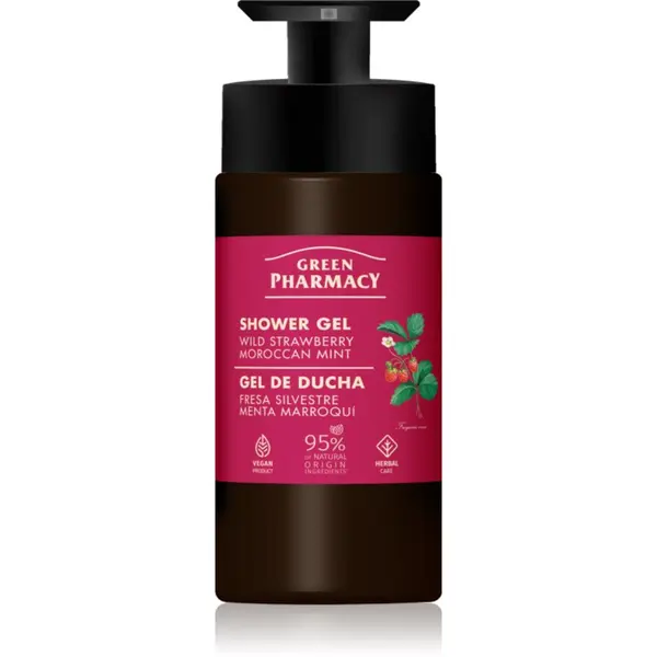 Green Pharmacy Green Pharmacy Wild Strawberry & Moroccan Mint Oil gel za prhanje 739 ml