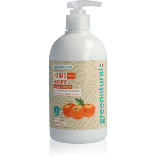 Greenatural Greenatural Intimate Wash Gel Sensitive pH 5,5 BIO gel za intimno higieno s pomirjajočim učinkom Aloe Vera 500 ml