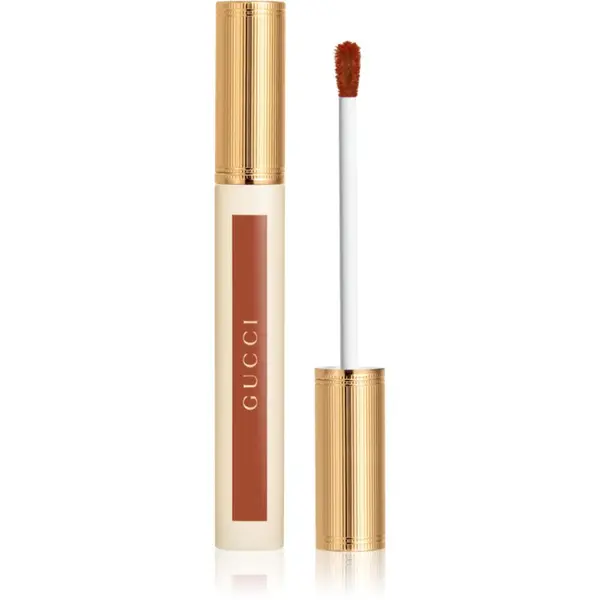 Gucci Gucci Glow Oil-In-Water Tint Liquid Lipstick bleščeča vlažilna tekoča šminka odtenek 308 Lucy Dark Orange 6.5 ml