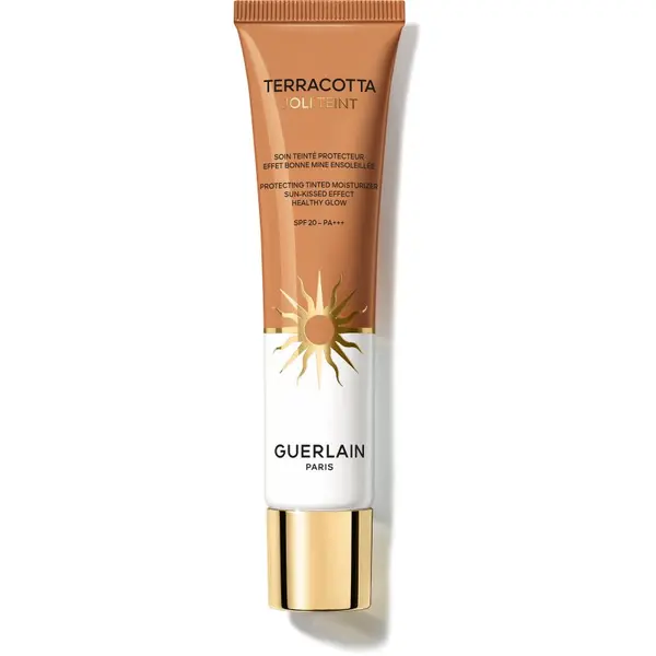 GUERLAIN GUERLAIN Terracotta Joli Teint Protecting Tinted Moisturizer posvetlitveni tekoči puder za naraven videz SPF 20 odtenek 40 Amber 30 ml
