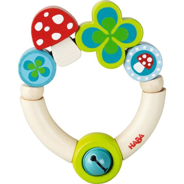 Haba Haba Wooden Rattle Lucky Charm ropotuljica iz lesa 10 m+ 1 kos