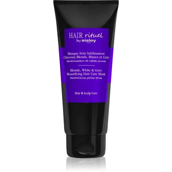 Hair Rituel by Sisley Hair Rituel by Sisley Blonde, White & Grey Beautifying Hair Care Mask maska za lase za nevtralizacijo medeninastih podtonov 200 ml