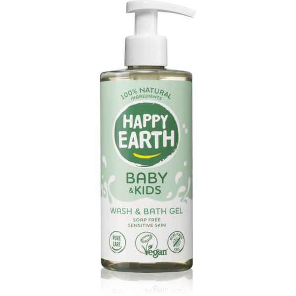 Happy Earth Happy Earth 100% Natural Bath & Wash Gel for Baby & Kids gel za prhanje 300 ml