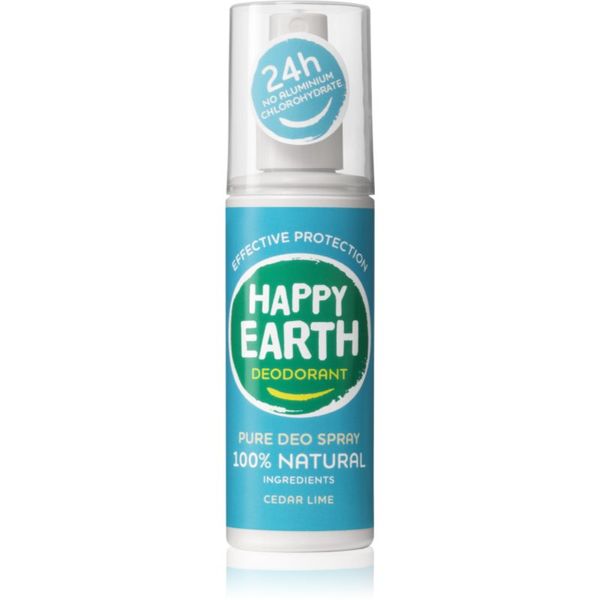 Happy Earth Happy Earth 100% Natural Deodorant Spray Cedar Lime dezodorant 100 ml
