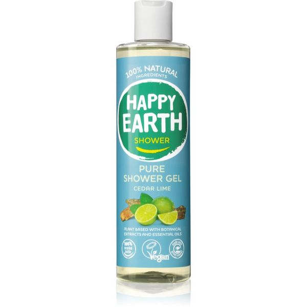 Happy Earth Happy Earth 100% Natural Shower Gel Cedar Lime gel za prhanje 300 ml