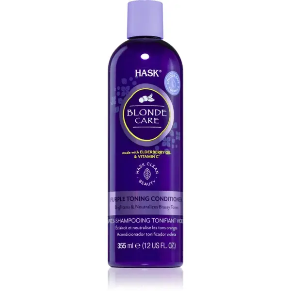 HASK HASK Blonde Care Purple Shampoo balzam za blond lase za nevtralizacijo rumenih odtenkov 355 ml