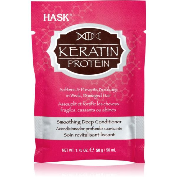 HASK HASK Keratin Protein globinsko hranilni balzam za poškodovane in kemično obdelane lase 50 ml