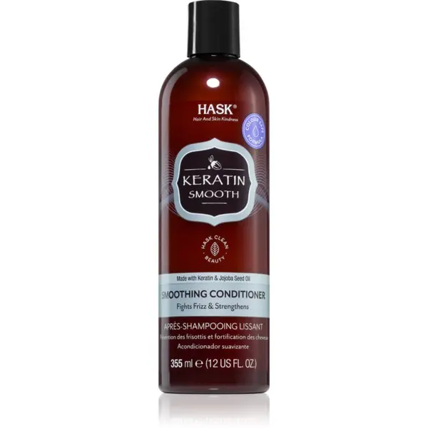 HASK HASK Keratin Protein Smoothing Conditioner balzam za glajenje las za poškodovane in kemično obdelane lase 355 ml