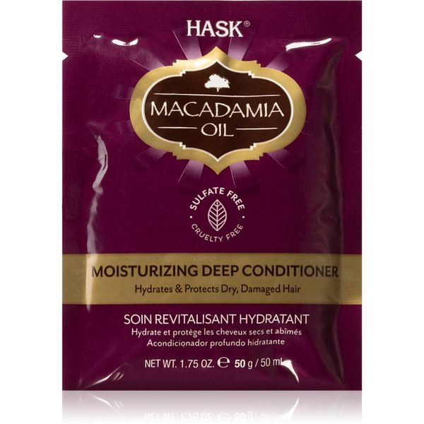 HASK HASK Macadamia Oil vlažilni balzam za suhe, poškodovane, kemično obdelane lase 50 ml