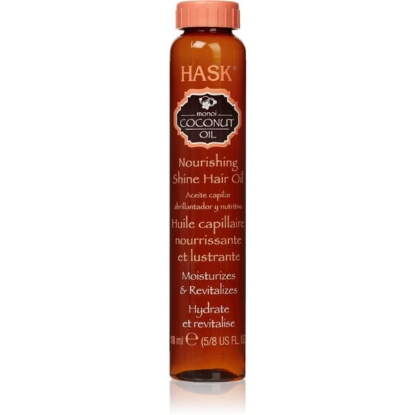 HASK HASK Monoi Coconut Oil lepotno olje za sijaj in mehkobo las 18 ml