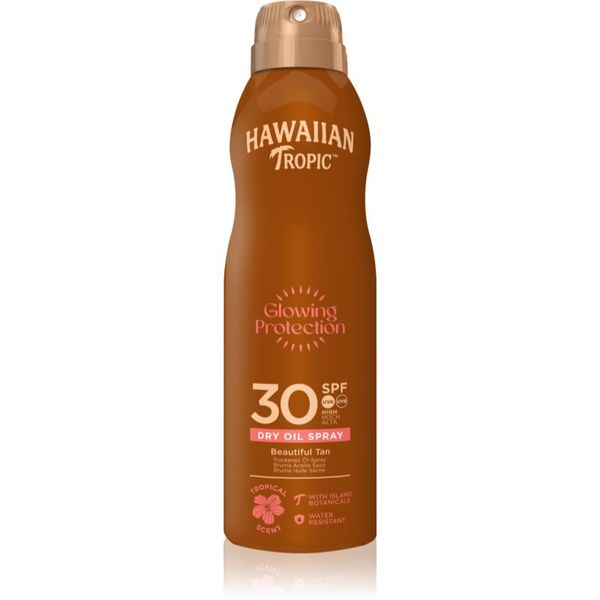 Hawaiian Tropic Hawaiian Tropic Glowing Protection Dry Oil Spray suho olje za sončenje v pršilu SPF 30 180 ml