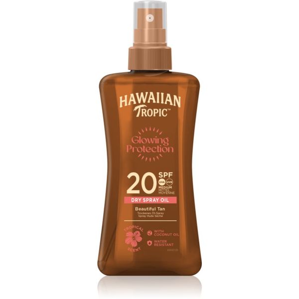 Hawaiian Tropic Hawaiian Tropic Glowing Protection Dry Oil Spray vlažilni gel za sončenje SPF 20 200 ml