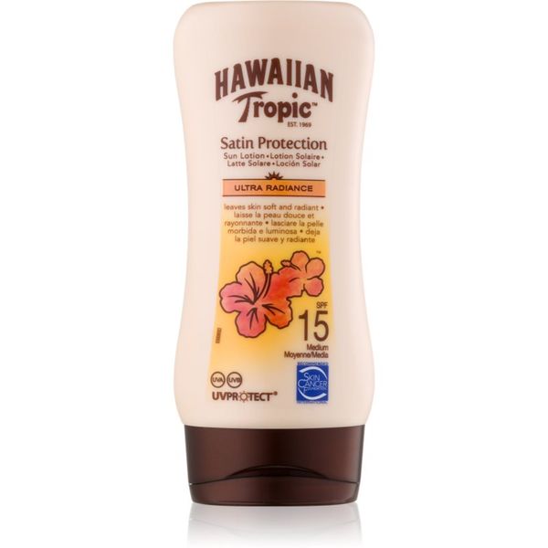 Hawaiian Tropic Hawaiian Tropic Satin Protection vodoodporno mleko za sončenje SPF 15 180 ml
