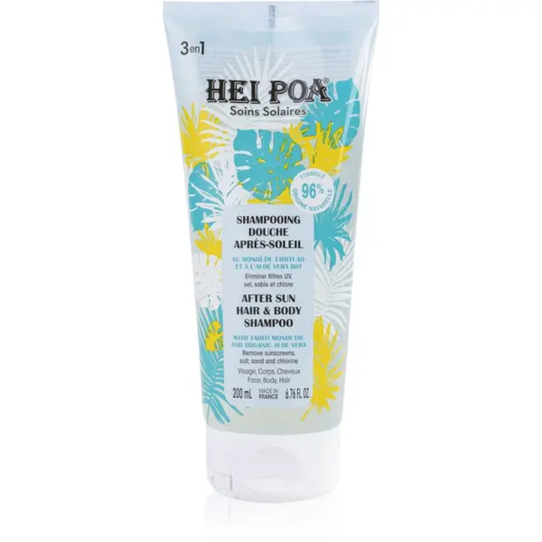 Hei Poa Hei Poa After Sun Monoi & Aloe Vera šampon za po sončenju za lase in telo 200 ml