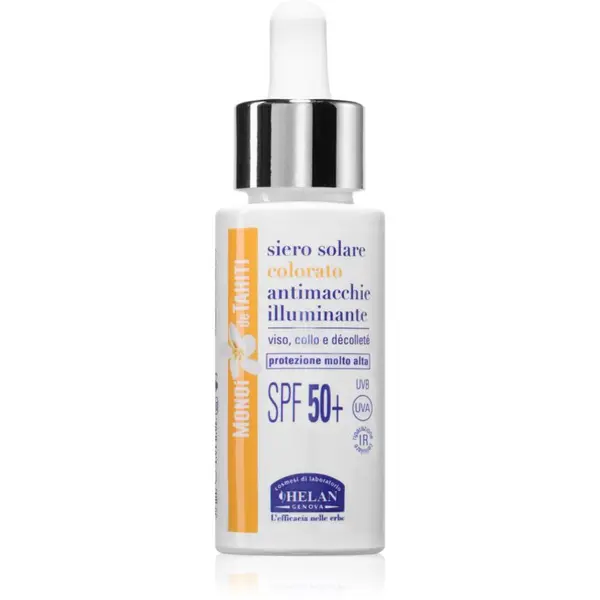 Helan Helan MONOÏ de TAHITI Tinted Sun Serum posvetlitveni tonirani fluid SPF 50+ 30 ml