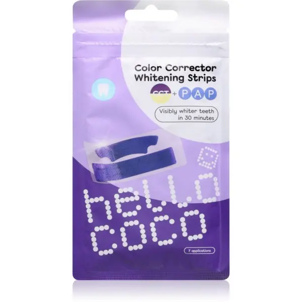 Hello Coco hello coco Color Corrector Whitening Strips belilni trakovi 7 kos